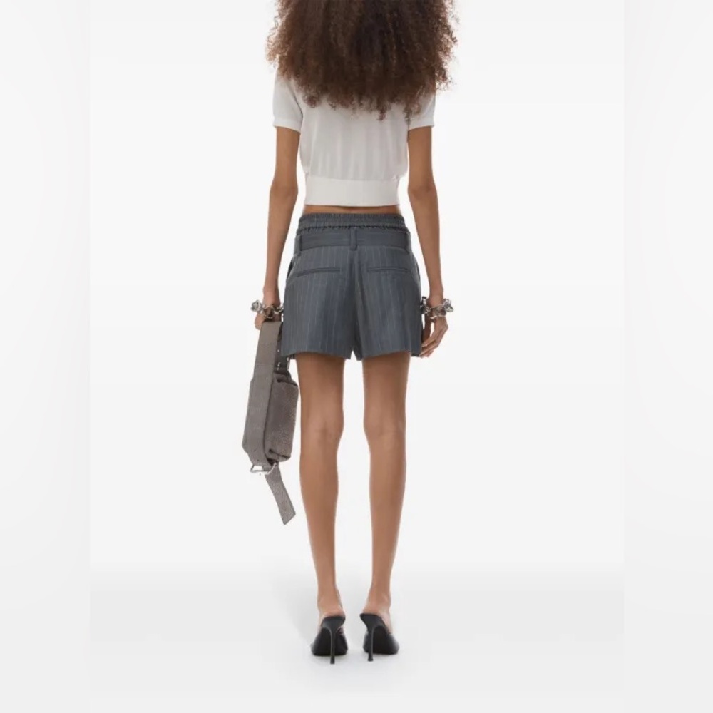 NWOT Alexander Wang PreStyled Bilayer Wool Pleated Shorts w/ Exposed Boxer 2 - Picture 7 of 17